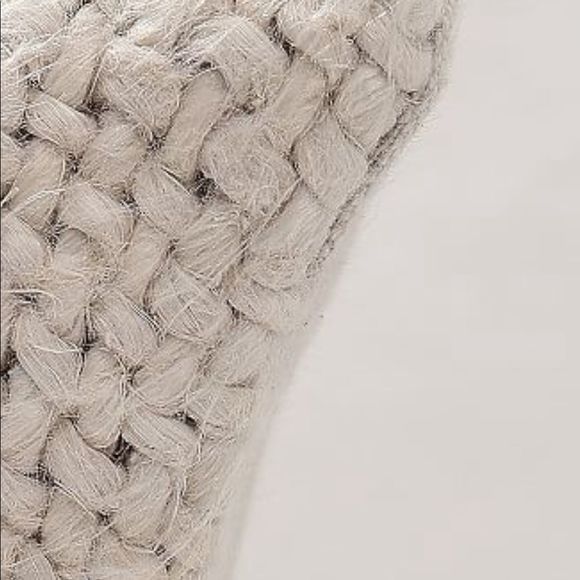 PB Faye Textured Linen Floor Pillow Cover, 30” x 30” Ivory - Picture 6 of 7